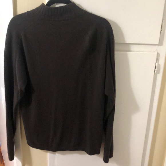 Cashmere sweater 1/4 zip brown Report Collection - Picture 3 of 3